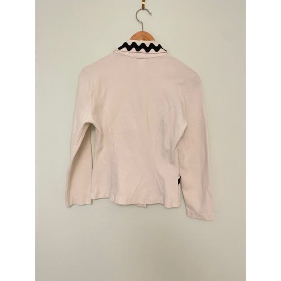 Vintage Necessary Objects Womens Blazer Small White Double Breasted Career FLAW - Picture 5 of 9